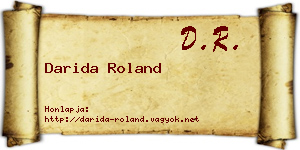 Darida Roland névjegykártya